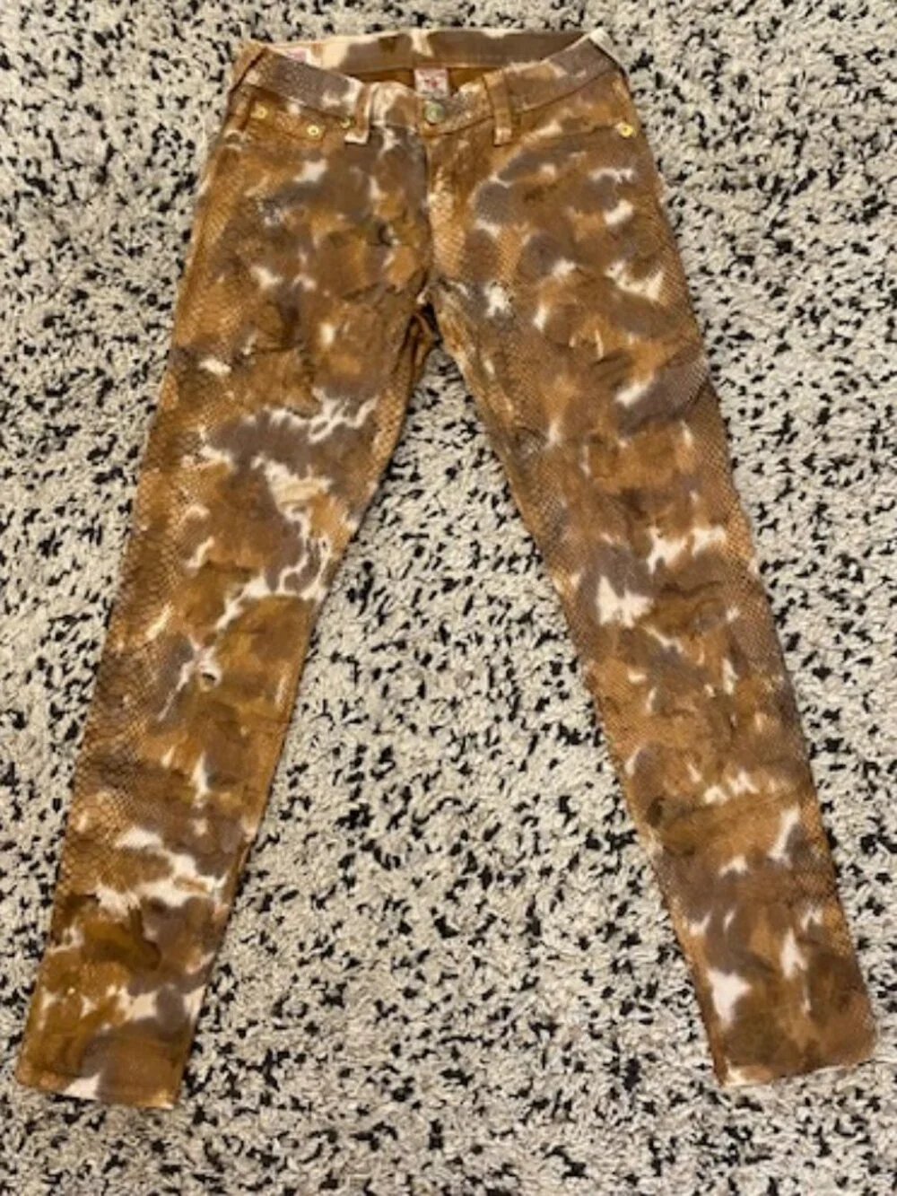 VTG True Religion Y2K Skinny low Rise Jeans Snake Skin 29/ 29 - Picture 2 of 16